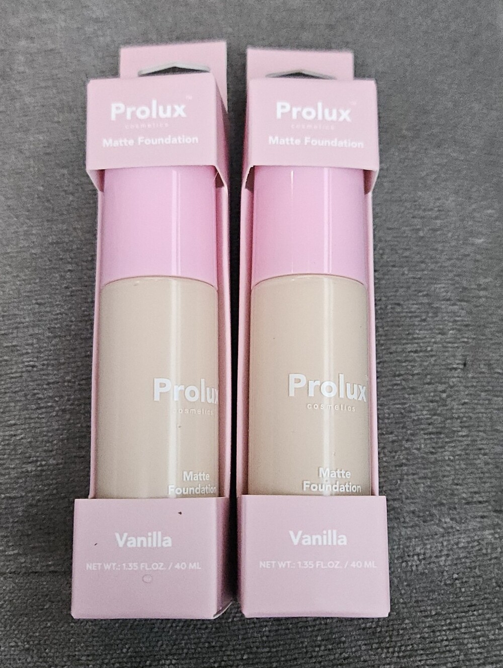 2 x Prolux Cosmetics Matte Foundation in Vanilla 1.35fl oz